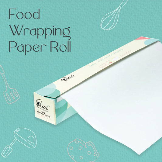 Qiwi Food Wrapping Paper Roll, Pack of 2 (11" x 20 Metre Each) | Microwave Safe | Multipurpose Food Wrapping Paper for Lunch Box, Tiffin Box, Food Storage | FDA Approved | Certified Food Grade Paper