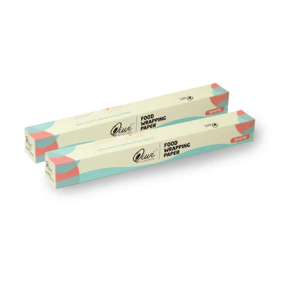 Qiwi Food Wrapping Paper Roll, 11" x 10 Metre (Pack of 2) | Microwave Safe | Multipurpose Food Wrapping Paper for Lunch Box, Tiffin Box, Food Storage | FDA Approved | Certified Food Grade Paper