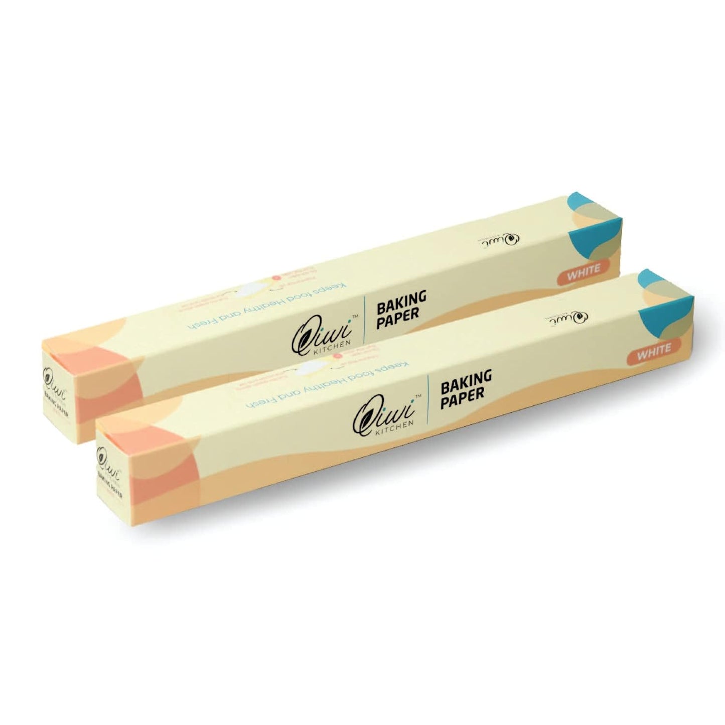 Qiwi Baking Paper Roll - Pack of 2 | White, 11" x 20 Metre | Microwave, Air Fryer Safe | Non Stick, Reusable, Multipurpose Baking Sheet | Butter Paper Roll | FDA Approved | Parchment Paper