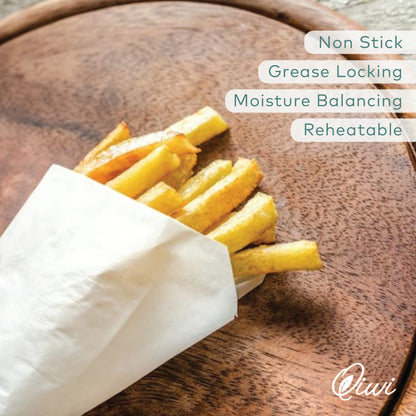 Qiwi Food Wrapping Paper Roll, 11" x 10 Metre | Microwave Safe | Multipurpose Food Wrapping Paper for Lunch Box, Tiffin Box, Daily Use, Food Storage | FDA Approved | Certified Food Grade Paper