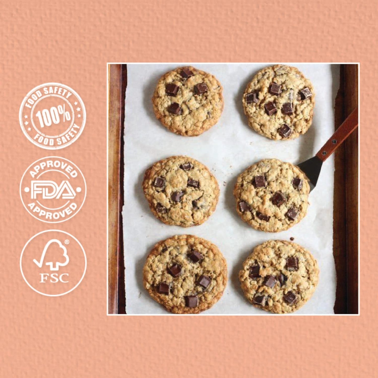 Qiwi Baking Paper Roll | White, 11" x 5 Metre | Microwave, Air Fryer Safe | Non Stick, Reusable, Multipurpose Baking Sheet | Butter Paper Roll | FDA Approved | Certified Food Grade Parchment Paper